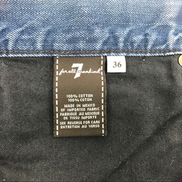 7 For All Mankind Bootcut Frayed Hem Jeans 36X33 - Picture 14 of 14